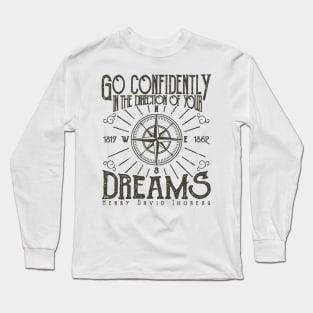 Dreams Compass Quote Long Sleeve T-Shirt